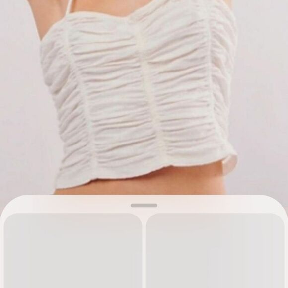 Free People Belong Together Ruched Top 100% Cotton Size XS - Picture 16 of 16